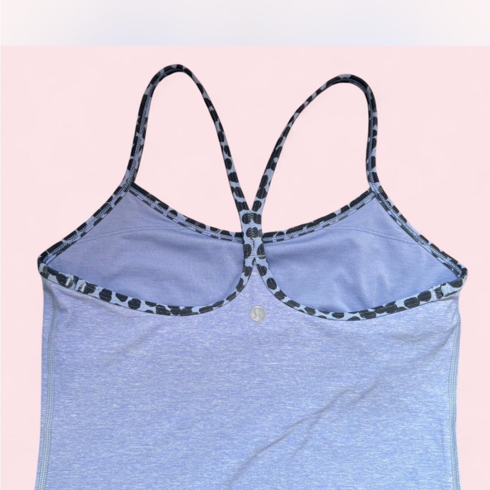 lululemon athletica Lavender Tank with Black Leopard Trim